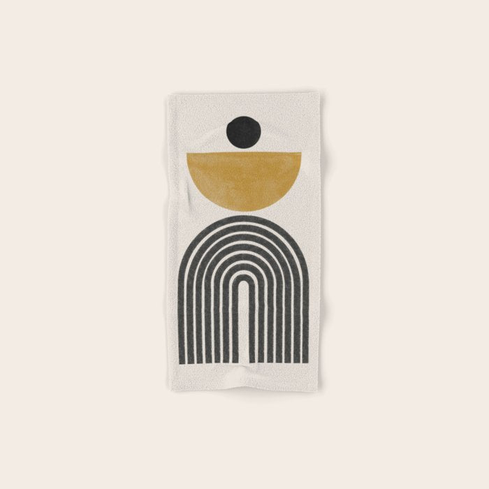 Mid Century Modern Graphic Bath Towel Gallery Image 1