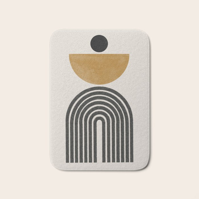 Mid Century Modern Graphic Bath Mat Gallery Image 1