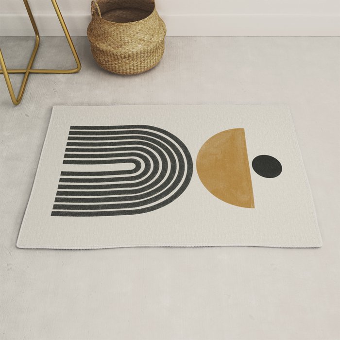 Mid Century Modern Graphic Rug Gallery Image 1