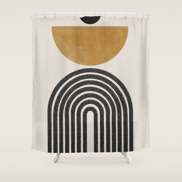 Mid Century Modern Graphic Shower Curtain Gallery Image 1