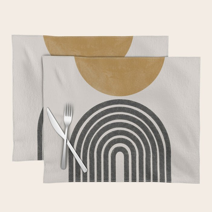Mid Century Modern Graphic Placemat Gallery Image 1
