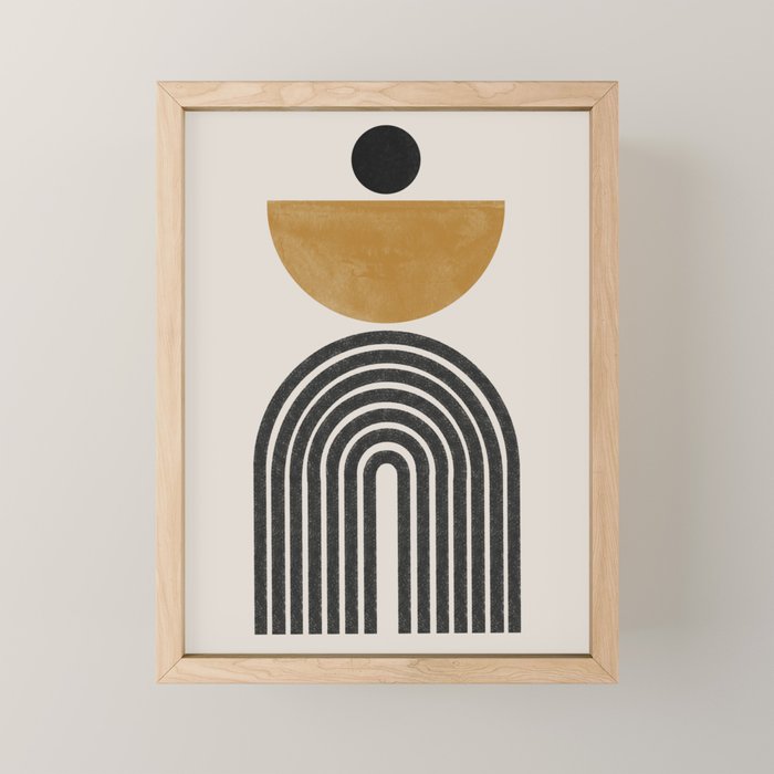 Mid Century Modern Graphic Mini Art Print Gallery Image 1