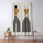Mid Century Modern Graphic Window Curtain Gallery Image 5