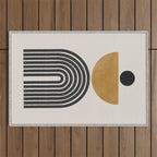Mid Century Modern Graphic Outdoor Rug Gallery Image 1