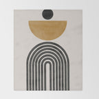 Mid Century Modern Graphic Throw Blanket Gallery Image 2