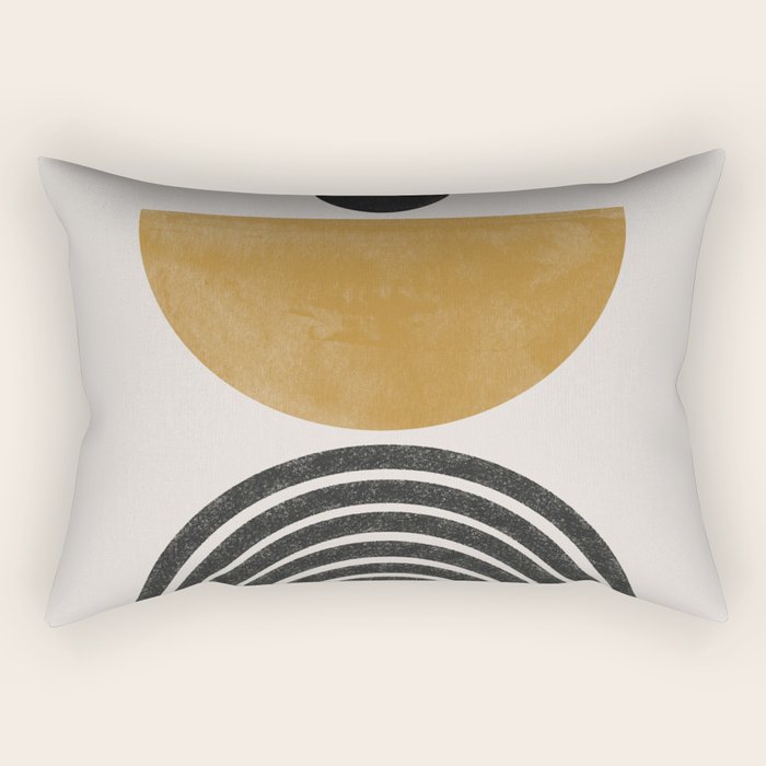 Mid Century Modern Graphic Rectangular Pillow Gallery Image 1