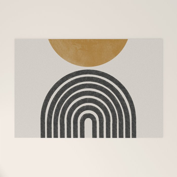 Mid Century Modern Graphic Welcome Mat Gallery Image 1