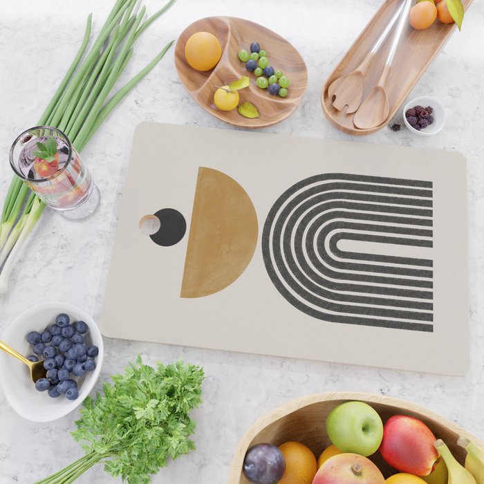 Mid Century Modern Graphic Cutting Board Gallery Image 2
