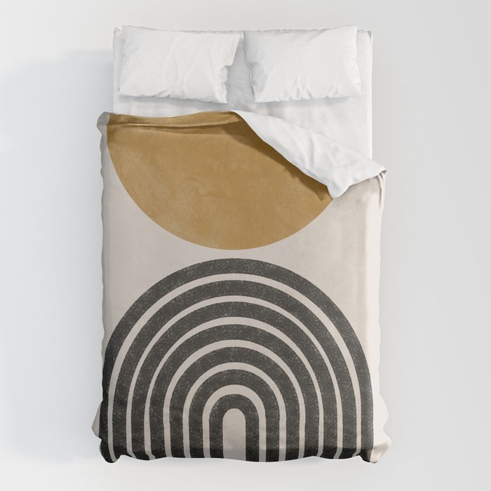 Mid Century Modern Graphic Duvet Cover Gallery Image 1
