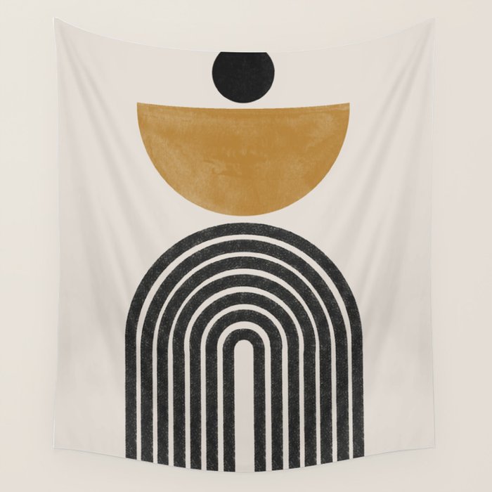 Mid Century Modern Graphic Wall Tapestry Gallery Image 4