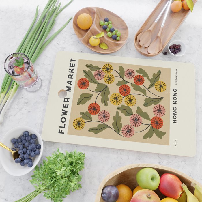 Flower Market No. 9 Cutting Board Gallery Image 2