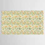 Watercolor Peony pattern in yellow and olive green Tablecloth Gallery Image 2