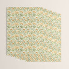 Watercolor Peony pattern in yellow and olive green Wrapping Paper Gallery Image 3