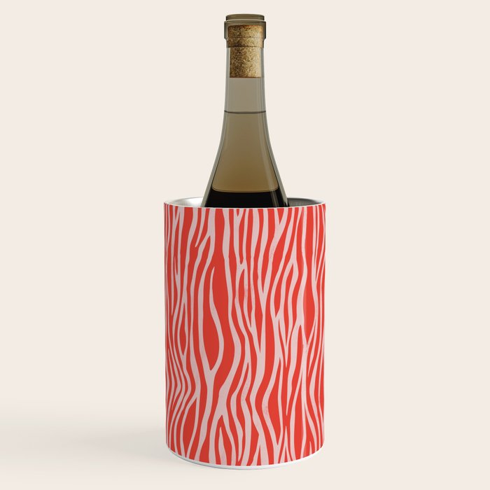 Dopamine Zebra Stripe Animal Print In Red Wine Chiller Gallery Image 1