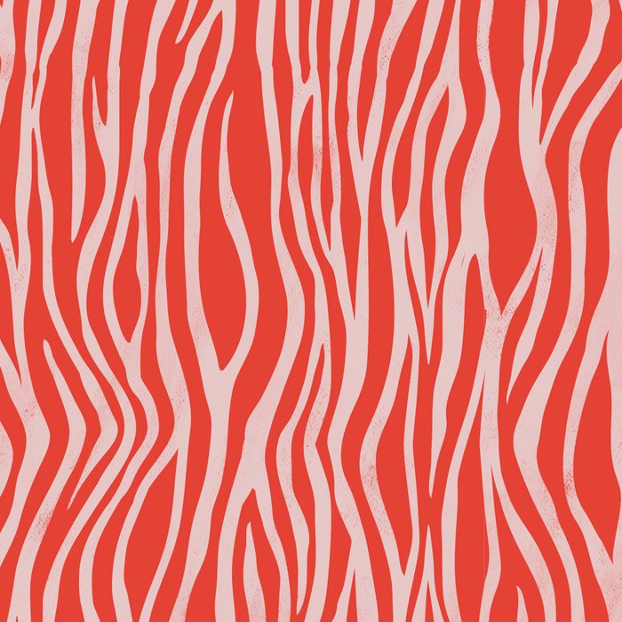 Dopamine Zebra Stripe Animal Print In Red Coffee Mug Gallery Image 2