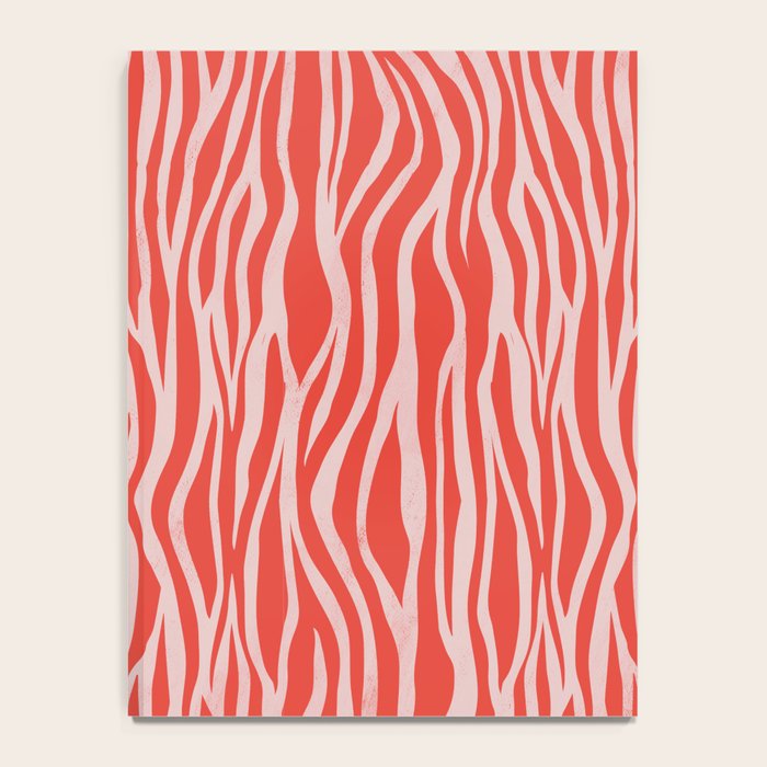 Dopamine Zebra Stripe Animal Print In Red Notebook Gallery Image 4