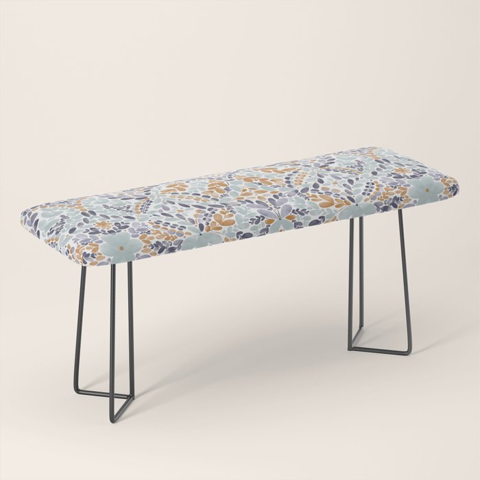 Artistic Floral Motif Medley Bench Gallery Image 1