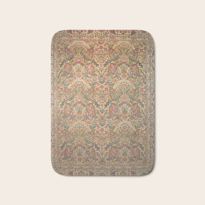 William Morris Antique Persian Floral Bath Mat Gallery Image 1