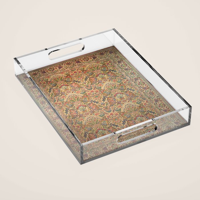 William Morris Antique Persian Floral Acrylic Tray Gallery Image 1
