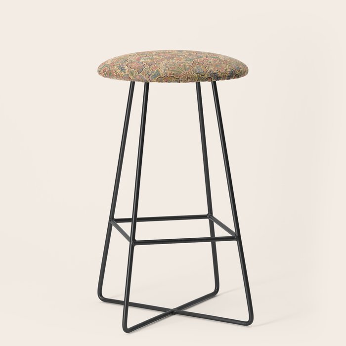 William Morris Antique Persian Floral Stool Gallery Image 1