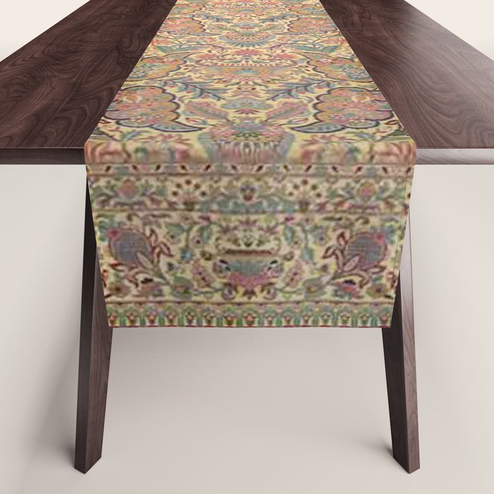 William Morris Antique Persian Floral Table Runner Gallery Image 1