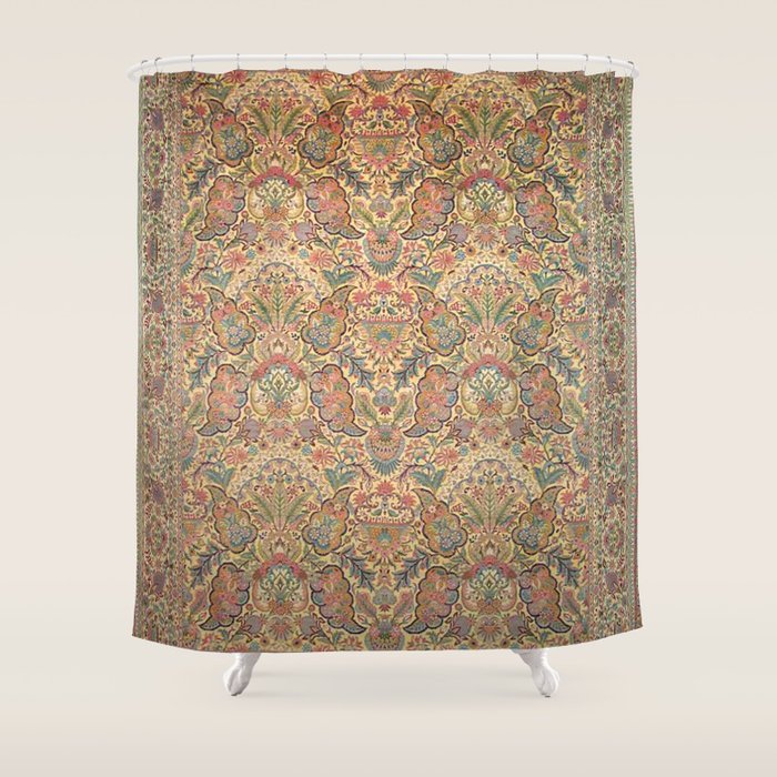William Morris Antique Persian Floral Shower Curtain Gallery Image 1