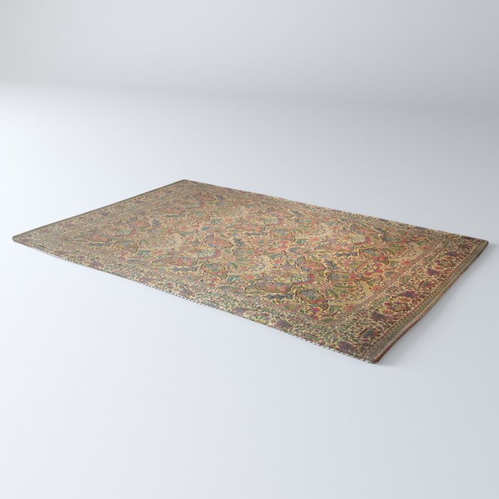 William Morris Antique Persian Floral Rug Gallery Image 3