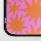 Retro pink star shape art pattern Laptop Sleeve Gallery Image 3