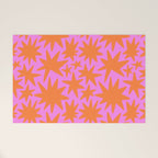 Retro pink star shape art pattern Welcome Mat Gallery Image 1