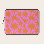 Retro pink star shape art pattern Laptop Sleeve Gallery Image 1