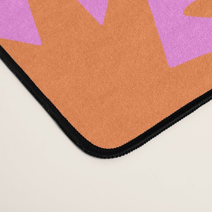 Retro pink star shape art pattern Desk Mat Gallery Image 4