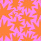 Retro pink star shape art pattern Coffee Mug Gallery Image 2