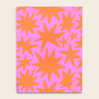 Retro pink star shape art pattern Notebook Gallery Image 4