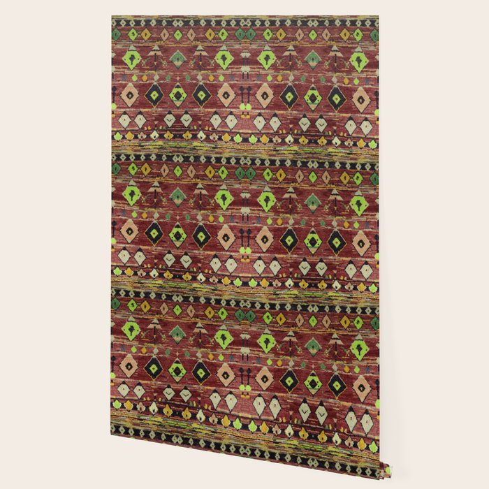 Moroccan Sunset Bohemian Geometric Pattern Wallpaper Gallery Image 2