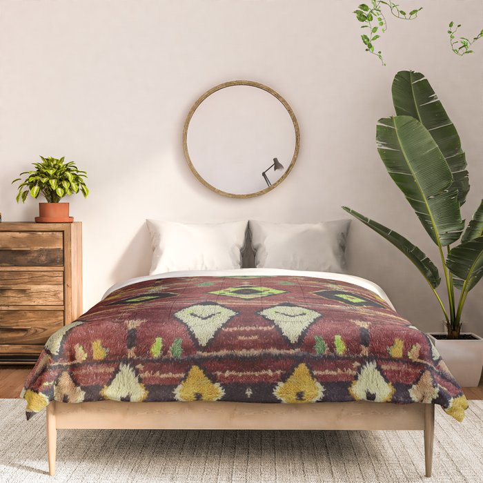 Moroccan Sunset Bohemian Geometric Pattern Comforter Gallery Image 3