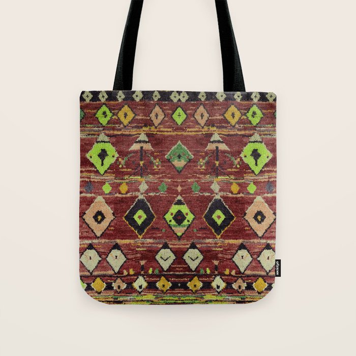 Moroccan Sunset Bohemian Geometric Pattern Tote Bag Gallery Image 1