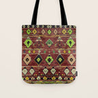 Moroccan Sunset Bohemian Geometric Pattern Tote Bag Gallery Image 1
