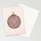 Bow Disco Ball Stationery Card Gallery Image 2