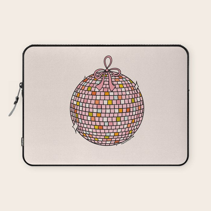 Bow Disco Ball Laptop Sleeve Gallery Image 1