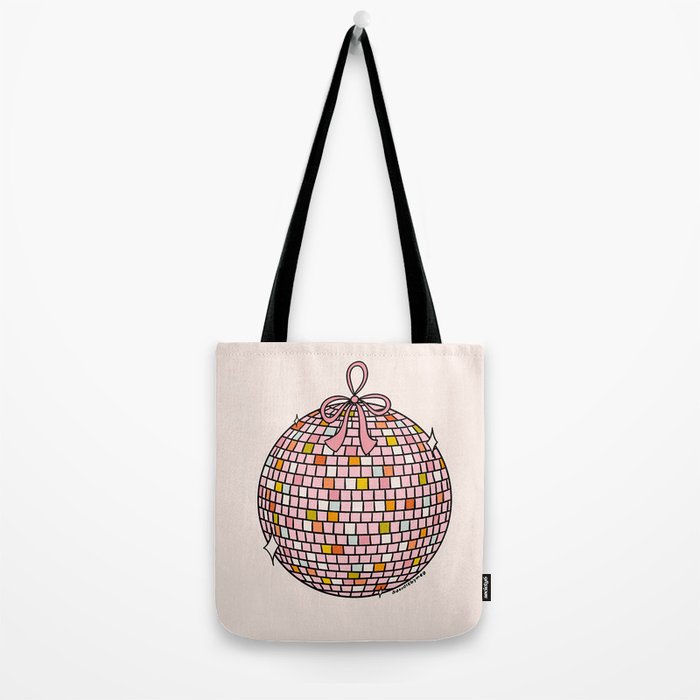 Bow Disco Ball Tote Bag Gallery Image 2