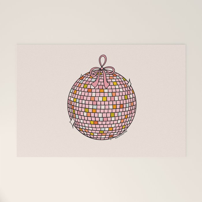 Bow Disco Ball Welcome Mat Gallery Image 1