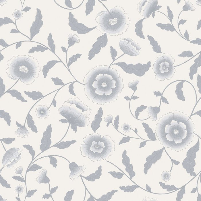 Vintage Trailing Floral - Blue and White Coffee Mug Gallery Image 2