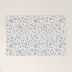 Vintage Trailing Floral - Blue and White Welcome Mat Gallery Image 1
