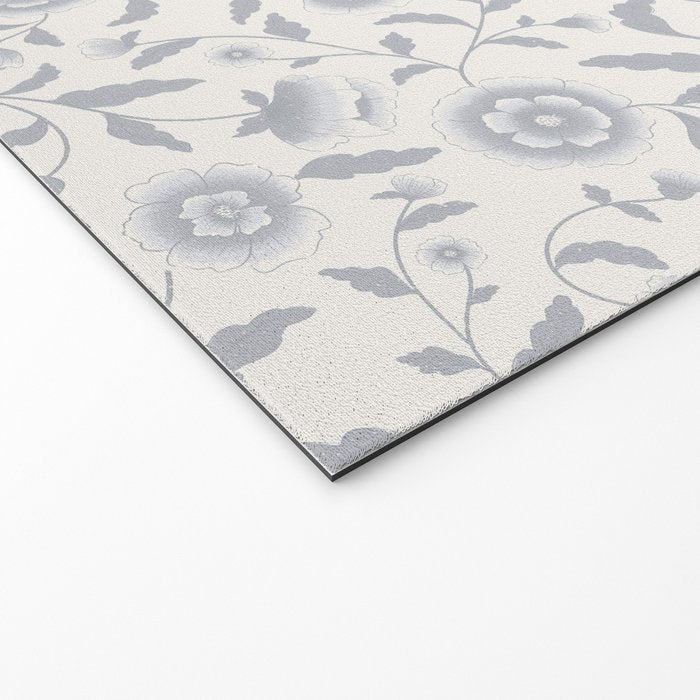 Vintage Trailing Floral - Blue and White Welcome Mat Gallery Image 2