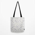 Vintage Trailing Floral - Blue and White Tote Bag Gallery Image 2