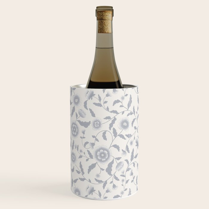 Vintage Trailing Floral - Blue and White Wine Chiller Gallery Image 2