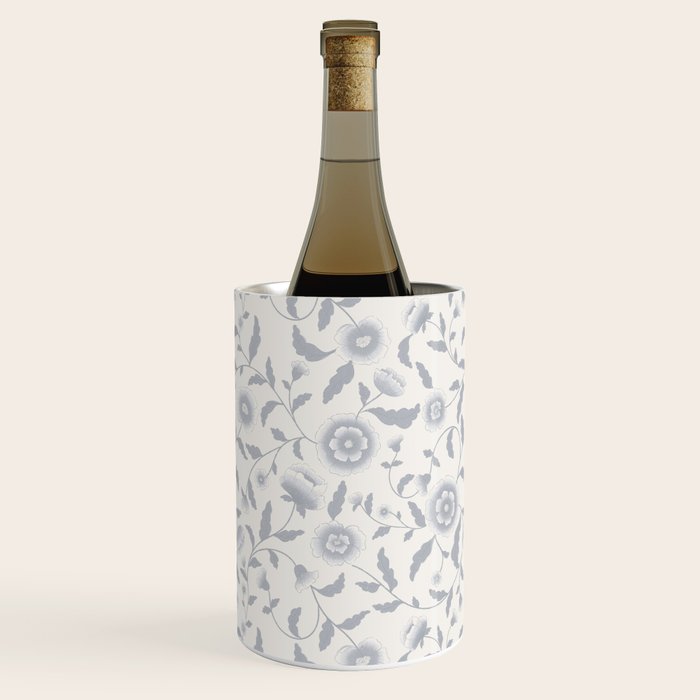 Vintage Trailing Floral - Blue and White Wine Chiller Gallery Image 1