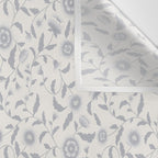 Vintage Trailing Floral - Blue and White Wall Tapestry Gallery Image 3
