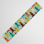 Retro Rockets - Midcentury Modern Atomic Age Aerospace Pattern in Teal, Orange, Mustard, and Celadon Table Runner Gallery Image 3