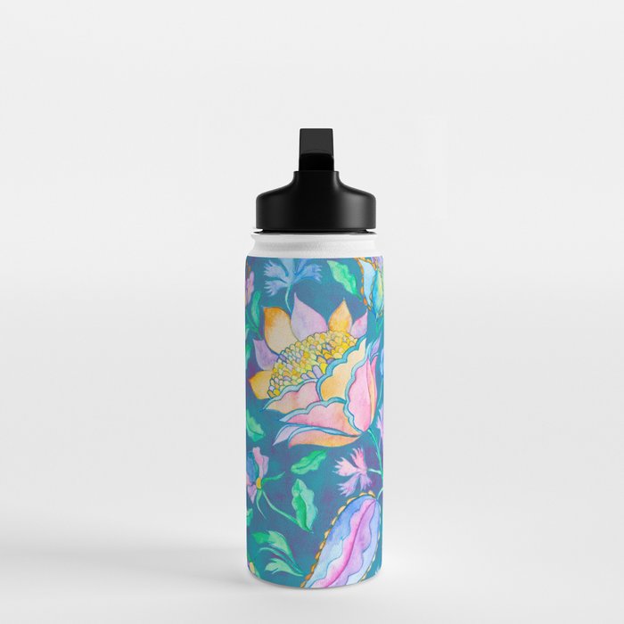 Beautiful Exotic Paisley Summer Floral Water Bottle Gallery Image 3